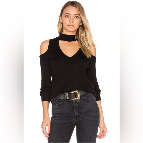 Central Park West Baton Rouge Cold Shoulder Turtleneck Sweater - Picture 4 of 4